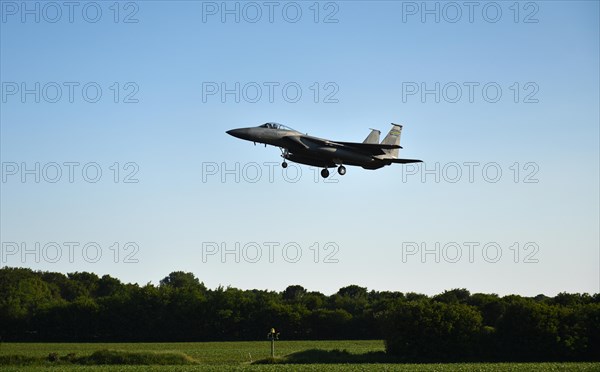 Mc Donnell Douglas F, 15 fighter aircraft during an Air Defender 2023 exercise, Schleswig-Holstein, Germany, Europe