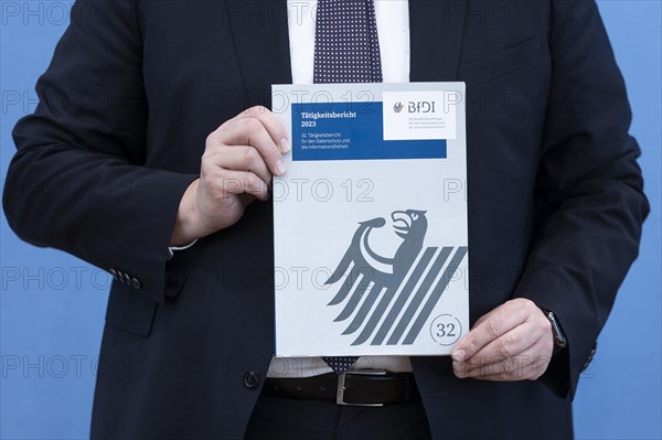 Prof Ulrich Kelber, Federal Commissioner for Data Protection and Freedom of Information (BfDI), recorded as part of the presentation of the BfDI's activity report at the Federal Press Conference in Berlin, 20 March 2024