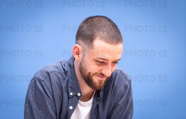 Matthias Keussen, Athletic Sonnenberg e.V., representative for the German Sports Youth in the DOSB at a federal press conference of the Alliance Together for Democracy. At the federal level. On the ground. For all. in Berlin, 21.03.2024