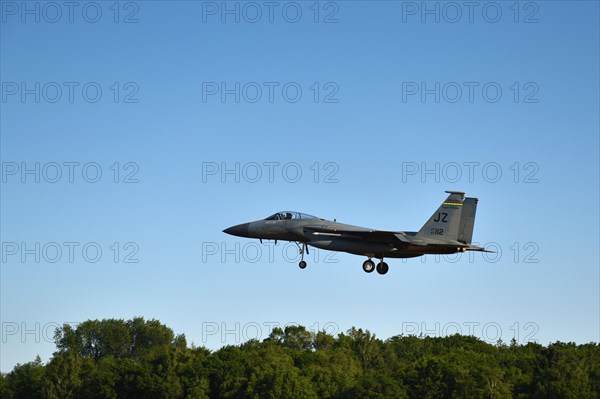 Mc Donnell Douglas F, 15 fighter aircraft during an Air Defender 2023 exercise, Schleswig-Holstein, Germany, Europe