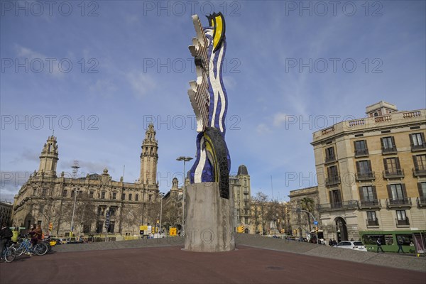 Roy Lichtenstein: El Cap de Barcelona, Barcelona, Catalonia, Spain, Europe