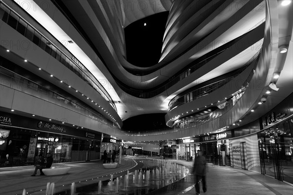 Galaxy soho, architecture, zaha hadid, night, beijing, china