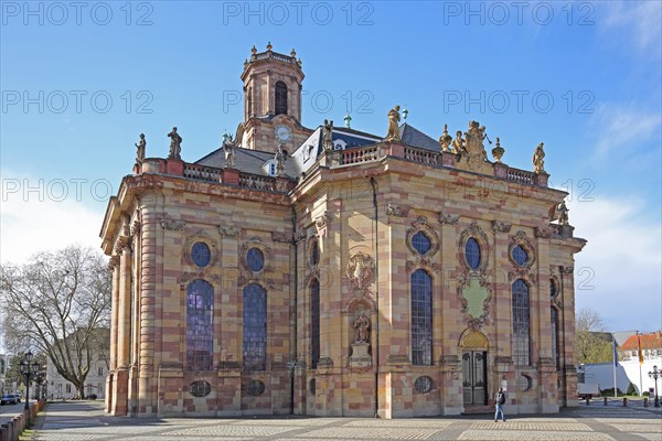 Baroque Ludwigskirche, Saarbruecken, Saarland, Germany, Europe