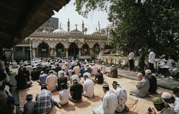 Muslim devotees offer the first Friday prayers of the holy month of Ramadan at a Mosque, on March 15, 2024 in Guwahati, Assam, India. On the first Friday of Ramadan, mosques are usually filled with worshippers who gather for the special Friday congregational prayers, known as Jumu'ah