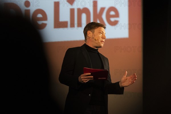 Martin Schirdewan, top candidate for the European elections (Die LINKE), photographed as part of the poster presentation of the party Die Linke for the 2024 European elections in Berlin, 19 March 2024