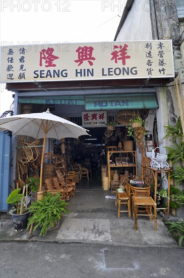 Georgetown city, bamboo store, malaysia