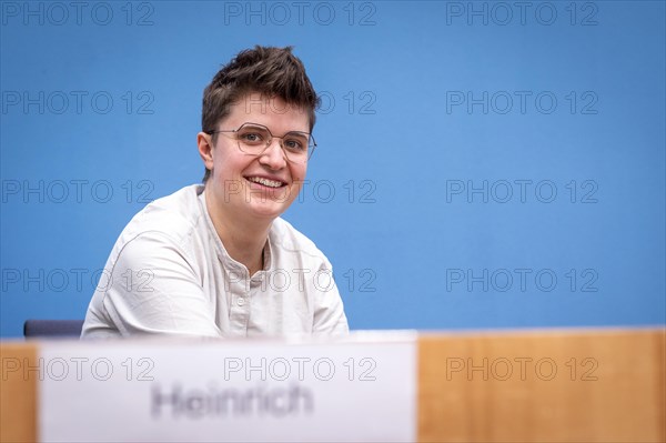 Anna-Nicole Heinrich, President of the Synod of the Protestant Church in Germany (EKD), at a federal press conference organised by the Alliance Together for Democracy. At the federal level. On the ground. For all. in Berlin, 21.03.2024