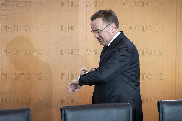 Federal Minister of Defence Boris Pistorius, SPD, on the sidelines of a cabinet meeting. Berlin, 20.03.2024