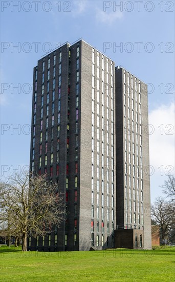 High rise towers, South Towers, University of Essex, Colchester, Essex, England, UK