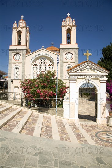 Greek orthodox church of Agios Pandeliemon, Siana, Rhodes, Greece, Europe