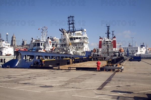 Port harbour, Aberdeen, Scotland, United Kingdom, Europe