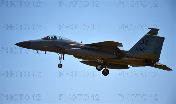 Mc Donnell Douglas F, 15 fighter aircraft during an Air Defender 2023 exercise, Schleswig-Holstein, Germany, Europe