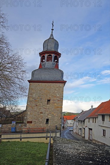 Crookedest tower with 5.42 degrees inclination, world record, angle, record, crooked, crookedest, crookedest, most crooked, slanted, most slanted, most slanted, most slanted, tower, Gau-Weinheim, Woerrstadt, Rhine-Hesse region, Rhineland-Palatinate, Germany, Europe