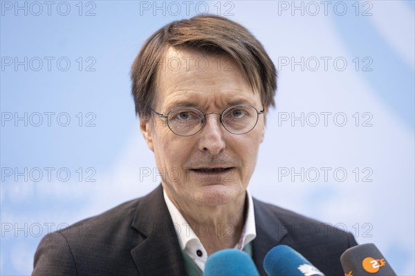 Karl Lauterbach (SPD), Federal Minister of Health, recorded during talks on the key points of the Nursing Competence Act, with nursing care associations, at the Federal Ministry of Health in Berlin, 20 March 2024