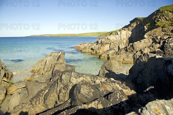 Sandy beach, Bay of Scousburgh, Shetland Islands, Scotland, United Kingdom, Europe