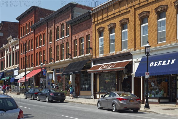 Architecture, buildings, stores on Brock Street, Kingston, Province of Ontario, Canada, North America