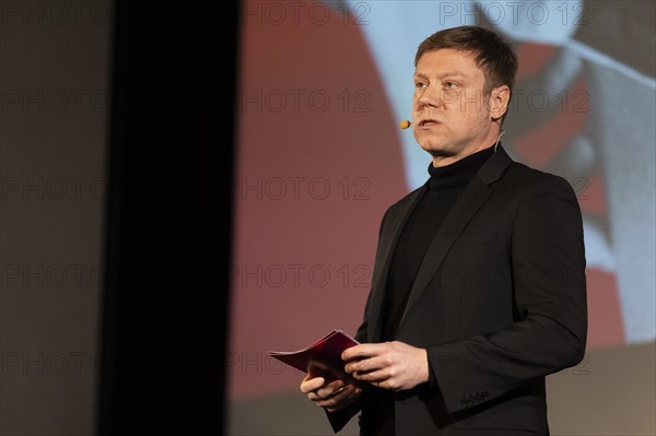 Martin Schirdewan, top candidate for the European elections (Die LINKE), photographed as part of the poster presentation of the party Die Linke for the 2024 European elections in Berlin, 19 March 2024