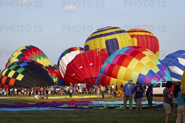 Hot-air balloons, Ballooning Festival, Saint-Jean-sur-Richelieu, Quebec Province, Canada, North America