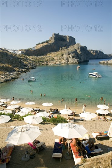 St Paul's Bay, Agios Pavlos, Lindos, Rhodes island, Greece, Europe