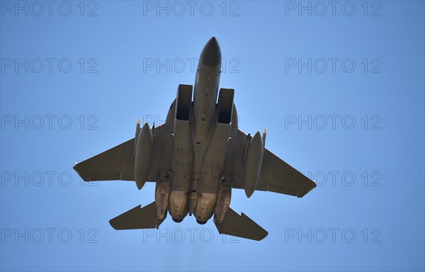 Mc Donnell Douglas F, 15 fighter aircraft during an Air Defender 2023 exercise, Schleswig-Holstein, Germany, Europe