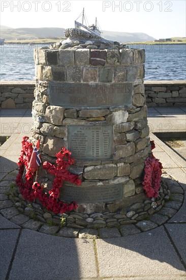 The Shetland Bus memorial, Scalloway, Shetland Islands, Scotland, United Kingdom, Europe
