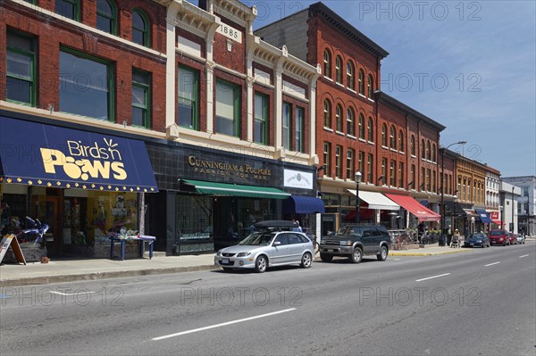 Architecture, buildings, stores on Brock Street, Kingston, Province of Ontario, Canada, North America