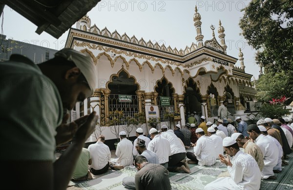Muslim devotees offer the first Friday prayers of the holy month of Ramadan at a Mosque, on March 15, 2024 in Guwahati, Assam, India. On the first Friday of Ramadan, mosques are usually filled with worshippers who gather for the special Friday congregational prayers, known as Jumu'ah