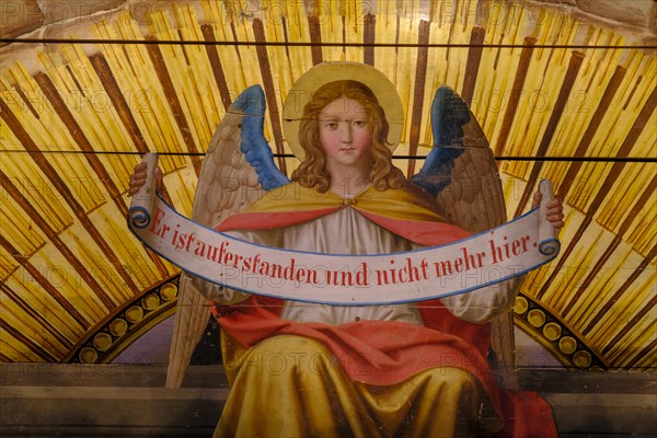 Easter, Holy Sepulchre, Angel, Resurrection of Christ, Duerrnberg pilgrimage church, Bad Duerrnberg, Salzburg province, Austria, Europe