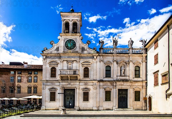 Piazza San Giacomom with Church of San Giacomo, 14th century, Udine, most important historical town in Friuli, Italy, Udine, Friuli, Italy, Europe