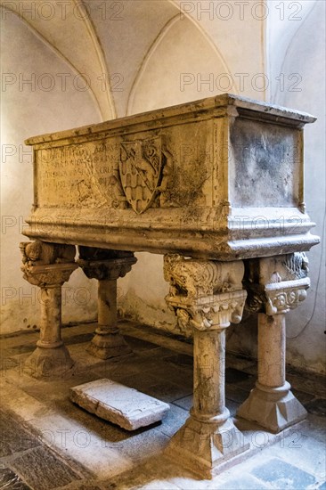 Crypt, Duomo di Santa Maria Maggiore, 13th century, historic city centre, Spilimbergo, Friuli, Italy, Spilimbergo, Friuli, Italy, Europe