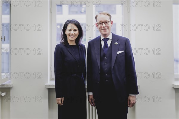 (L-R) Annalena Baerbock (Alliance 90/The Greens), Federal Foreign Minister, and Tobias Billstroem, Foreign Minister of Sweden, photographed during a joint meeting in Berlin, 21 March 2024 / Photographed on behalf of the Federal Foreign Office