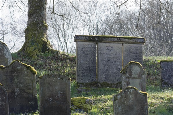 Jewish cemetery, Schwaebisch Hall, Kocher Valley, Kocher, Hohenlohe, Heilbronn-Franken, Baden-Wuerttemberg, Germany, Europe