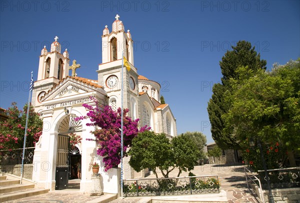 Greek orthodox church of Agios Pandeliemon, Siana, Rhodes, Greece, Europe