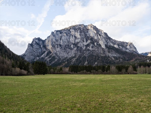 Mountain panorama, Pribitz mountain, Oberort, municipality of Tragoess-St. Katharein, Styria, Austria, Europe