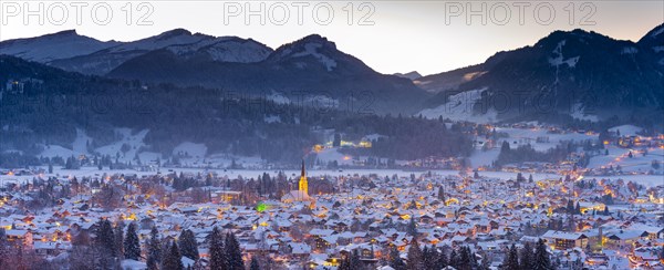 Winter in Oberstdorf, Oberallgaeu, Allgaeu Alps, Allgaeu, Bavaria, Germany, Europe
