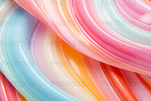 Colorful candy swirl background. KI generiert, generiert, AI generated