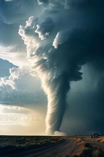 Tornado represent severe weather phenomena, AI generated