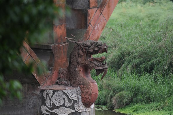 Leshan bridge detail, travel, sichuan, china