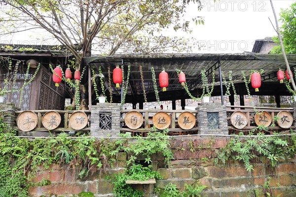 Liujiang water village, travel, river, sichuan, china