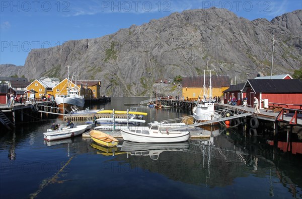 Museum village Nusfjord on the Lofoten Islands, Norway, Scandinavia, Europe