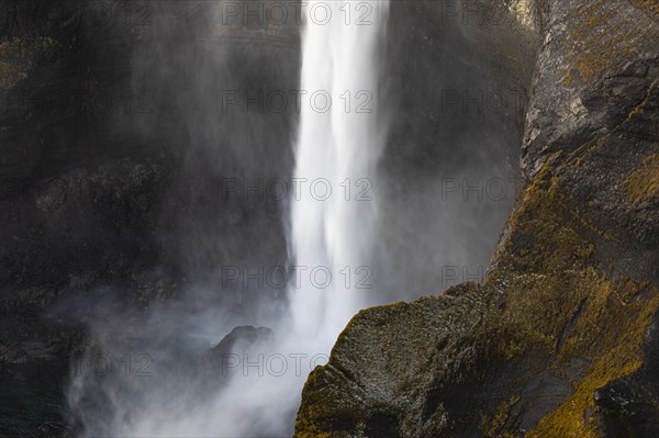 Foaming Halfoss waterfall, Sudurland, Iceland, Europe