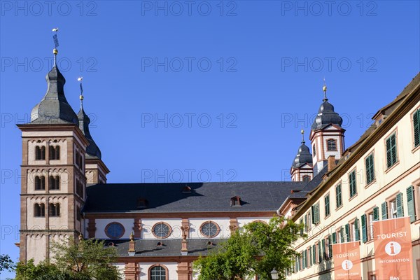 Monastery church, abbey church, Amorbach Monastery, Mainfranken, Lower Franconia, Franconia, Bavaria, Germany, Europe