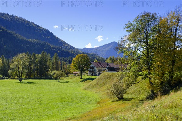 Farm, Hof Letten, Jachenau, Toelzer Land, Upper Bavaria, Bavaria, Germany, Europe