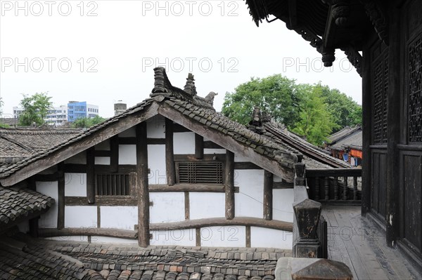 Langzhong old village view, travel, sichuan, china