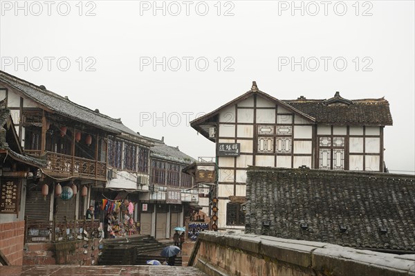 Pingle old village, river, travel, sichuan, china