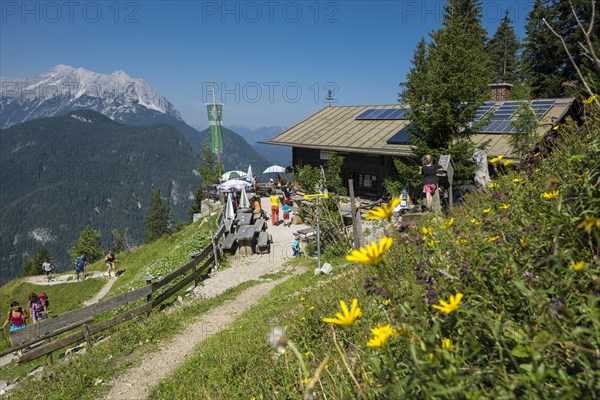 Mountain inn, near Mittenwald, Werdenfelser Land, Upper Bavaria, Bavaria, Germany, Europe