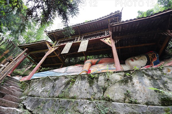 Liujiang water village, travel, guanyin temple, sichuan, china