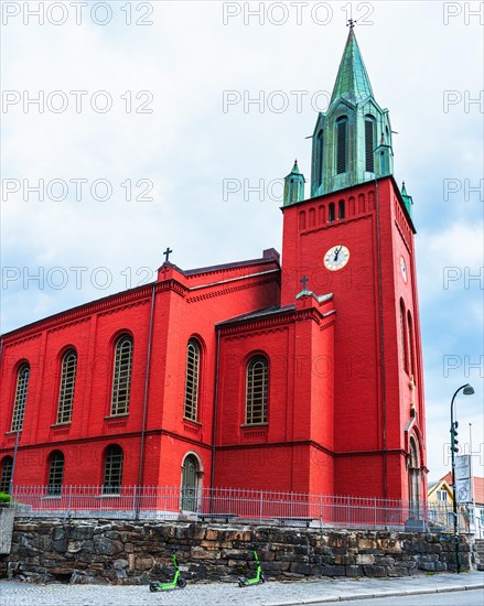 Red church, St Petri kirke, Stavanger, Norway, Europe