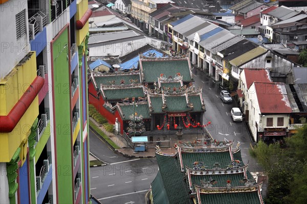 Kuching roofs view, sarawak, malaysia