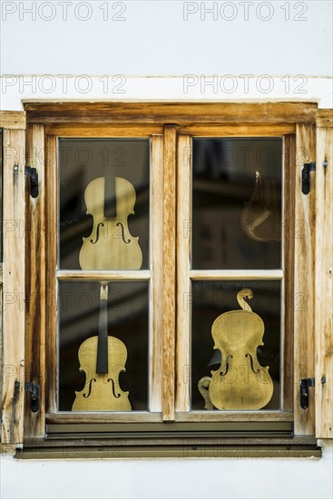 Violin making museum, Mittenwald, Werdenfelser Land, Upper Bavaria, Bavaria, Germany, Europe